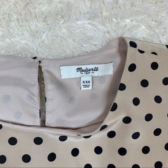 SOLD! Madewell Silk Polka Dot Swing Tee Dress - Picture 7 of 8